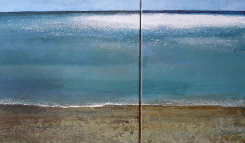 Late sun shimmer (diptych)