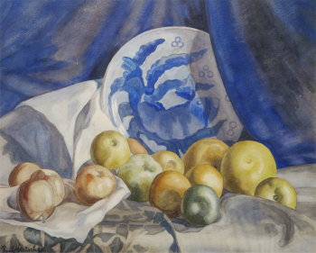 Still Life with Oriental Plate and Fruit